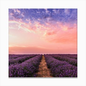Beauty of flowers with cloudsin the sky  Canvas Print