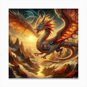 Dragon In The Sky 3 Canvas Print