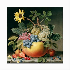 A collection of different delicious fruits 6 Canvas Print