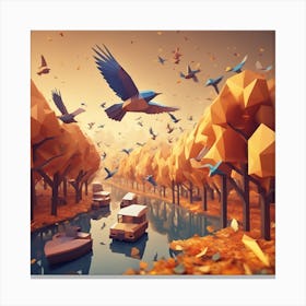 Low Poly Art 6 Canvas Print