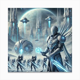 A Detailed Science Fiction Depiction Of The Urania Canvas Print