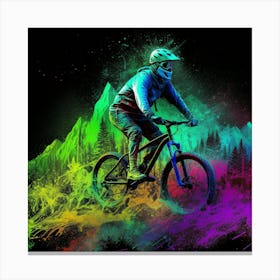 Mountain Biker Canvas Print