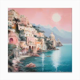 Amalfi Elegance: Coastal Palette Canvas Print