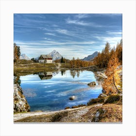 Lake In The Mountains Canvas Print