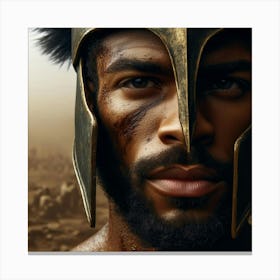 Portrait Of A Spartan Warrior Canvas Print