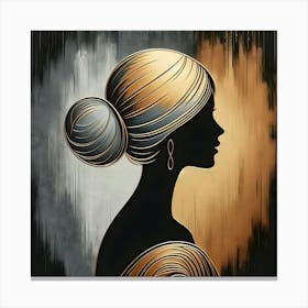 Silhouette Of A Woman 10 Canvas Print