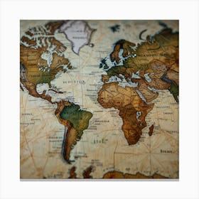 World Map 14 Canvas Print