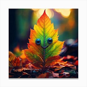 Firefly Quirky Leaf Creature In A Vibrant Fantasy 18127 (2) Canvas Print