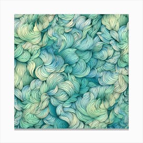 Abstract Watercolor Wavy Pattern Canvas Print