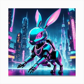 Rabbit In The City Canvas Print