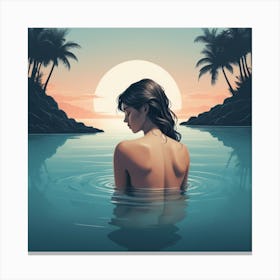 Woman In The Water art 2 Canvas Print