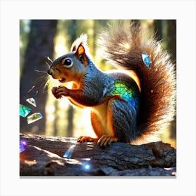 Squirrel In The Forest 160 Canvas Print