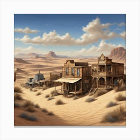 Old Desert Town 2 Canvas Print