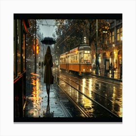 Rainy Night Canvas Print