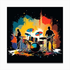 Band On Stage Canvas Print