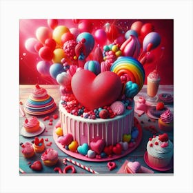 Valentine'S Day Cake 1 Canvas Print