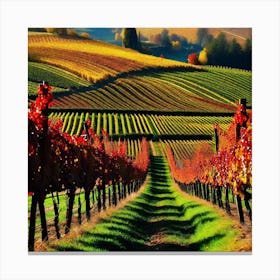Autumn Vineyards 17 Canvas Print