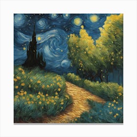 Into The Garden Vincent van Gogh's Canvas Print