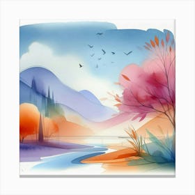 Watercolor Painting 28 Canvas Print