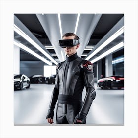 Man In Vr Glasses Canvas Print