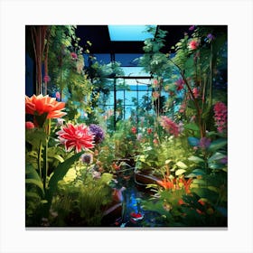 Garden Of Flowers art print Canvas Print