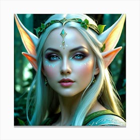 Elf Human Fantasy Face Magical Character Enchantment Mythical Folklore Pointed Ears Enigma (3) Canvas Print