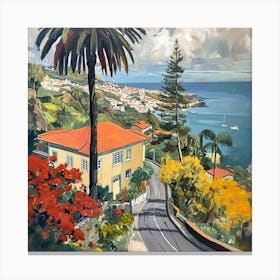 Madeira Funchal Street - expressionism 1 Canvas Print