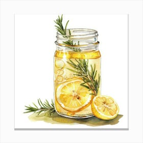 Lemonade In A Jar 1 Canvas Print