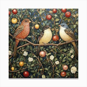 Birds On A Branch Art 16 Canvas Print