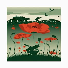 Wwii Poppies Canvas Print
