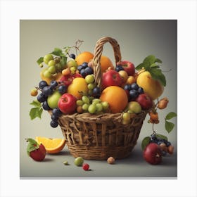 Basket Of Fruit 1 Canvas Print