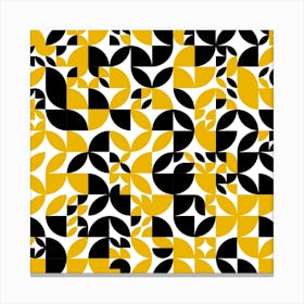 Geometric Pattern In Yellow And Black 3 Canvas Print