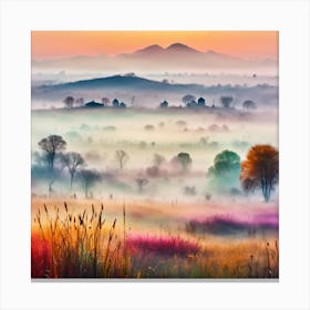 dawn on the steppe Canvas Print