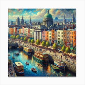 Dublin River Canvas Print