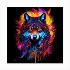 Colored Wolf Canvas Print