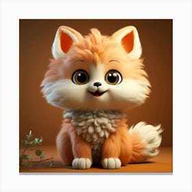 Cute Fox 76 Canvas Print