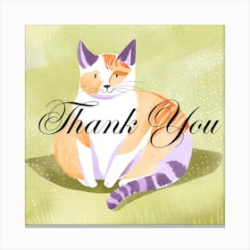 Thank You Card Canvas Print