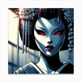 Geisha Creative Illustration Artwork 14 Canvas Print