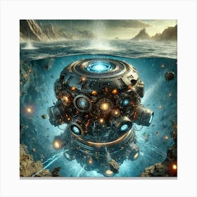 A High Tech, Sci Fi Scene Depicting A Powerful Und Canvas Print