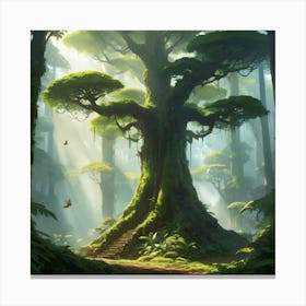 Tree In The Forest Canvas Print