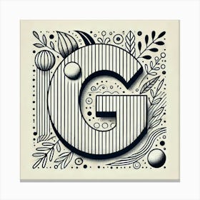 Letter G 1 Canvas Print