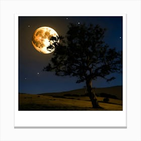 Full Moon In The Sky Canvas Print