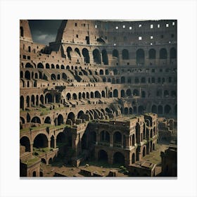 Dark and Moody Colosseum Canvas Print