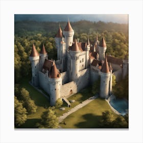 Castle In The Woods 8 Canvas Print