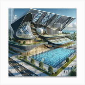 Futuristic Building 4 Canvas Print