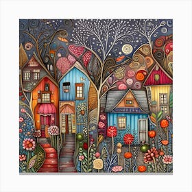 House In The Forest Canvas Print