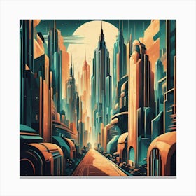 Futuristic City 21 Canvas Print