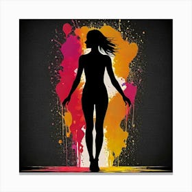 Silhouette Of A Woman Canvas Print