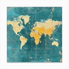 World Map Art 7 Canvas Print