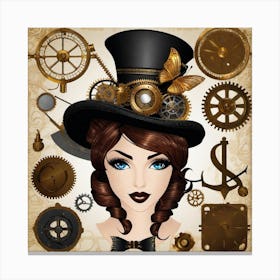 Steampunk Girl 3 Canvas Print